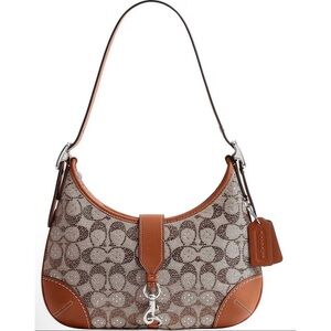 Coach Crystal Signature Jacquard Hamptons Hobo